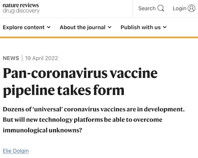 Dolgin @ Nat Rev Drug Disc: Pancorona virus pipeline