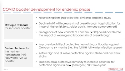 Moderna Earnings Call: COVID-19 boosters in the endemic phase