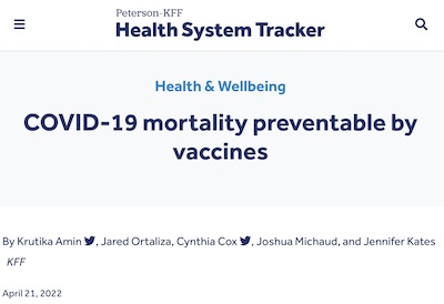 Amin, et al. @ Peterson-KFF: 1/4 US COVID-19 deaths were preventable