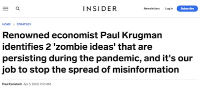 Constant @ Business Insider: Nobel laureat Paul Krugman on right-wing 'zombie ideas'