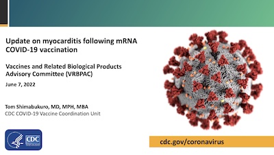 Shimabukuro @ CDC: Myocarditis and mRNA COVID-19 vaccination