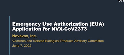 Novavax staff: NVX-CoV2373 EUA application