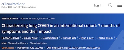 Davis, et al. @ Lancet: characterizing post-COVID-19 cognitive function and other symptoms