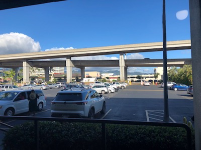 Uninspired view of Hawaii from next to the Nimitz expressway