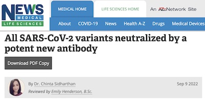 Siharthan @ News Medical: A broadly neutralizing antibody