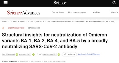 Kumar, et al. @ Sci Adv: A broadly neutralizing SARS-CoV2 antibody