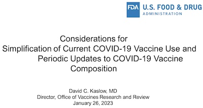 Kaslow @ FDA: Considerations for simplification & periodic updates