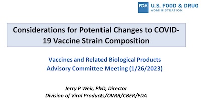 Weir @ FDA: Considerations for viral strains in future boosters
