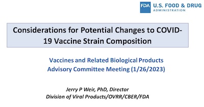 Weir @ FDA: Considerations for viral strains in future boosters