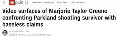 LeBlanc @ CNN: MTG spits conspiracy hate in face of Parkland shooting survivor