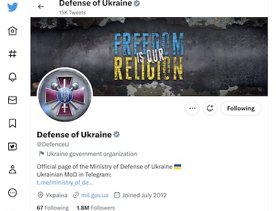 Twitter: Defense of Ukraine