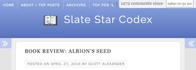 Scott @ SSC: Book review of Albion's Seed