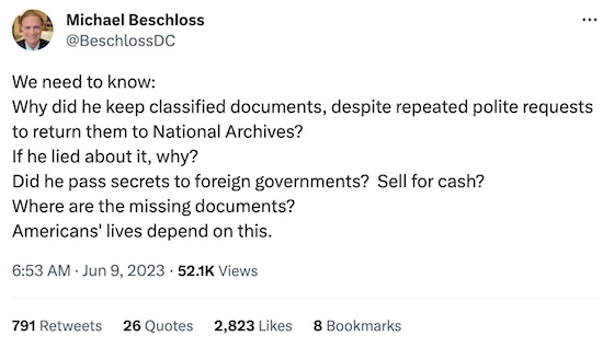 Beschloss @ Twitter: What we need to know from Trump