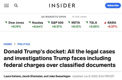 Italiano, et al. @ Business Insider: Trump's docket and pending cases