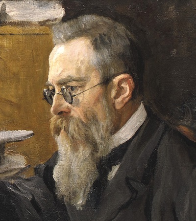 Nikolai Rimsky-Korsakov, cropped from Serow, sourced at Wikimedia