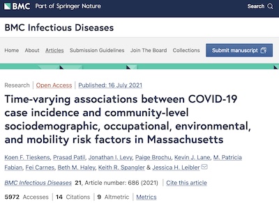 Tieskens et al. @ BMC Infect Dis: Changes in COVID-19 risk population over time