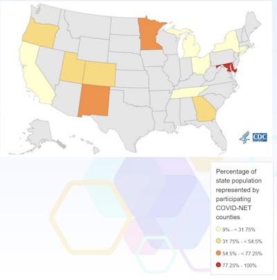 Hospitalization surveillance geographical coverage