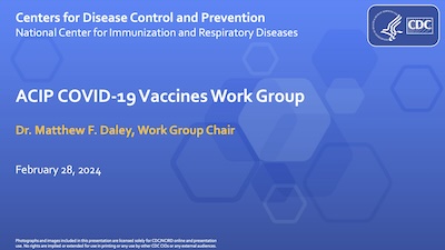 M Daley, CDC: Introduction to the Meeting