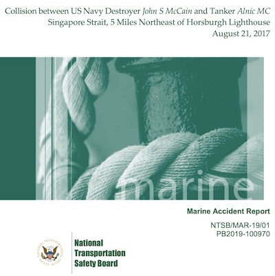 NTSB report on McCain collision