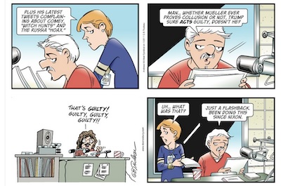 Doonesbury 2017-Oct-22 with flashback to 1973-May-29