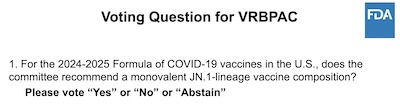 VRBPAC meeting voting question