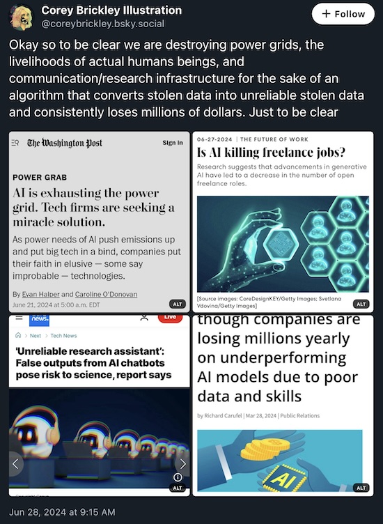 Brickley @ Mastodon: The costs of AI stupidity