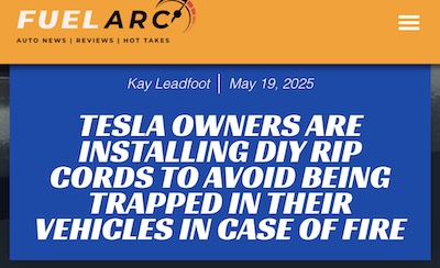 K Leadfoot @ Fuel Arc: Tesla owners installing DIY ripcords that glow in the dark