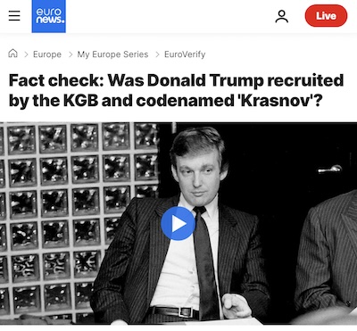 Nilsson-Julien @ EuroNews: fact check on Trump involvement with Russians