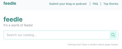 Feedle: a search engine for feeds, from blogs or podcasts