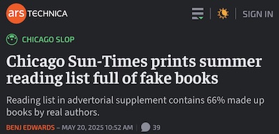 Edwards @ Ars Technica: Chicago Sun-Times recommends nonexistent books