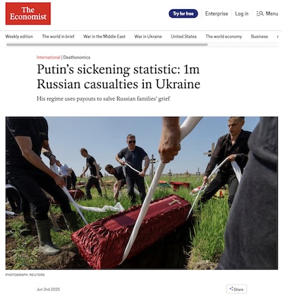 International | Deathonomics @ The Economist: Putin's sickening statistic