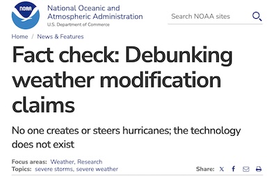 NOAA: No, that's all nonsense.