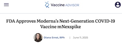 Ernst @ Vaccine Advisor: FDA approves mNEXSPIKE