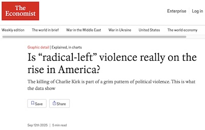 Economist: most US violence is right-wing