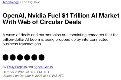 Forgash & Ghosh @ Bloomberg: Circular funding of AI companies