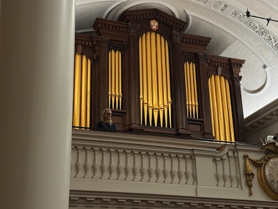 Harvard Memorial Church, with an impressive pipe organ