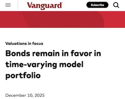Vanguard on favoring bonds in their 'time-varying model