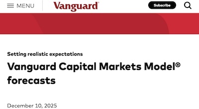 Vanguard Capital Markets Model, 2025-Dec-10