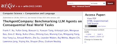 Xu, et al. @ CMU: Most agents fail at most, nearly all, business tasks