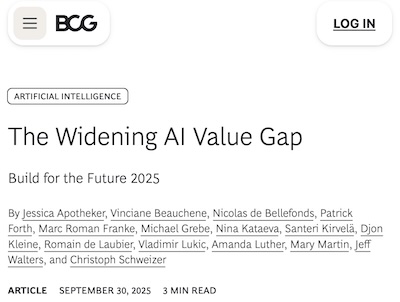 Apotheker, et al. @ BCG: Widening AI value gap