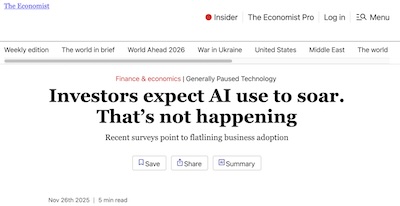 The Economist staff: flatlining AI adoption