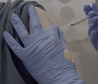 Moderna mNEXSPIKE being injected into your humble Weekend Editor