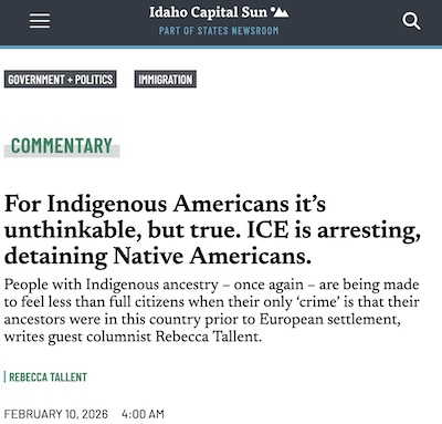 R Tallent @ ID Cap Sun: ICE is detaining Native Americans