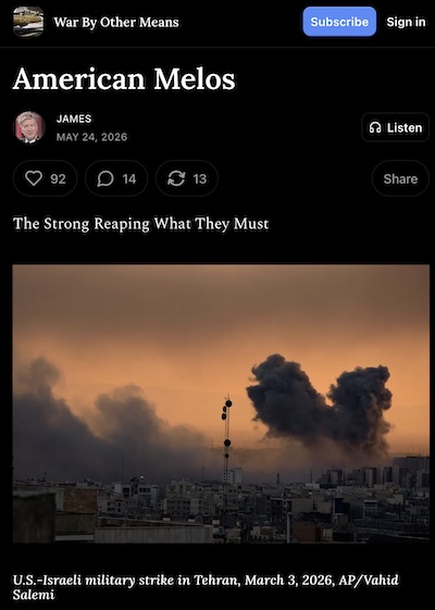 James @ War By Other Means: American Melos