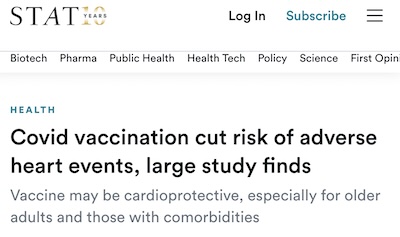 Chan @ STAT: COVID-19 vax cuts rate of adverse heart events