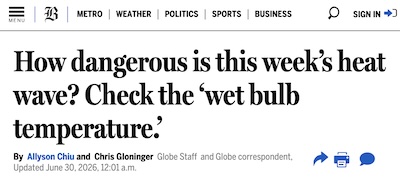 Chiu & Gloniger @ Globe: Boston getting dangerous wet bulb temperatures