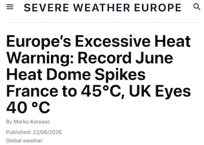 Korosec @ Severe Weather EU: 40 - 45&deg;C in France & England