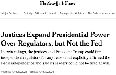 Marimow @ NYT: Supreme Court restores arbitrary 'spoils' power to Trump