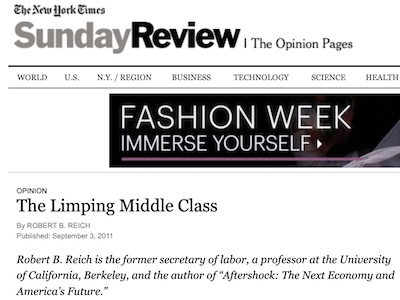 RB Reich @ NYT: The Limping Middle Class
