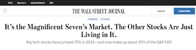 Singh @ WSJ: The Mag 7 dominate the US market since 2023